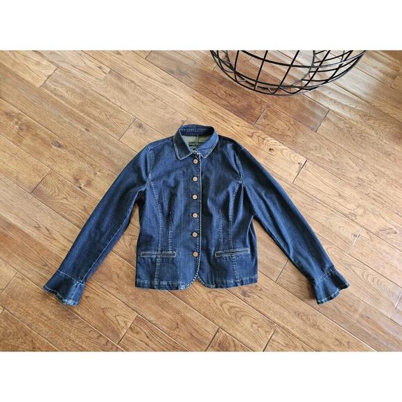 Ralph Lauren LRL Denim Jean Jacket Women's 12 Flared Sleeves Preppy Retro - Picture 2 of 11